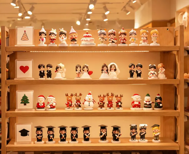 Retail display of collectible gifts