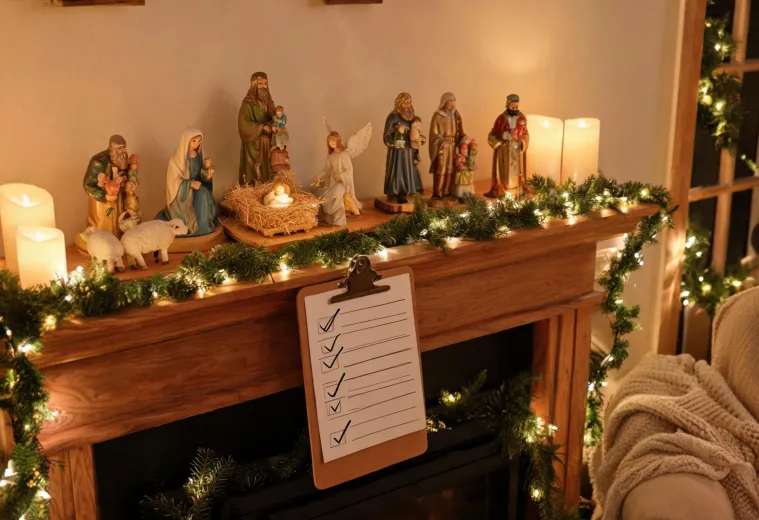Family nativity display planning